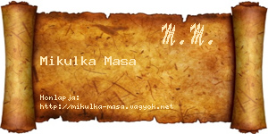 Mikulka Masa névjegykártya